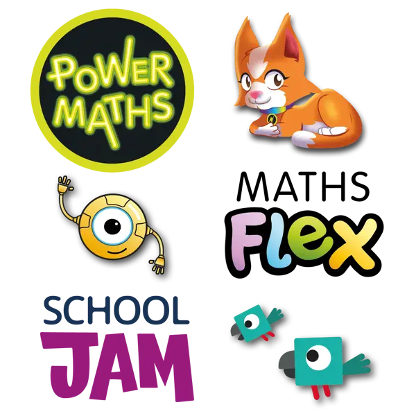 Maths Mastery logos and characters