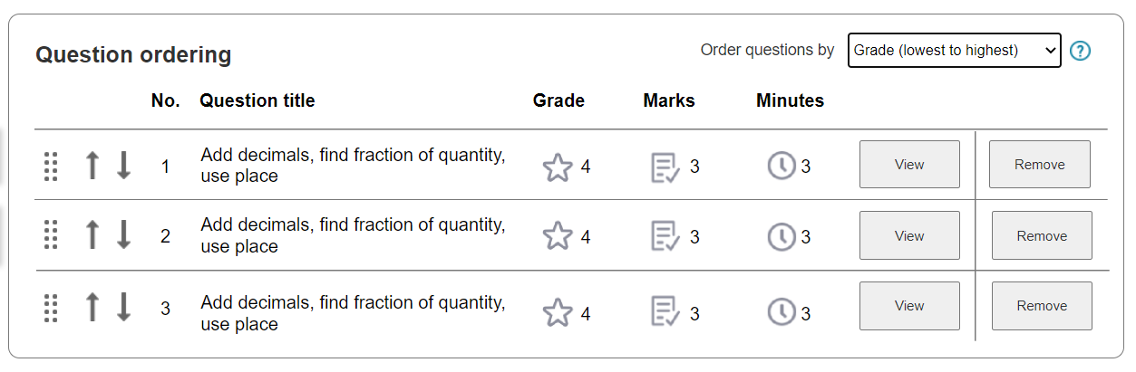 Assessment Builder add questions