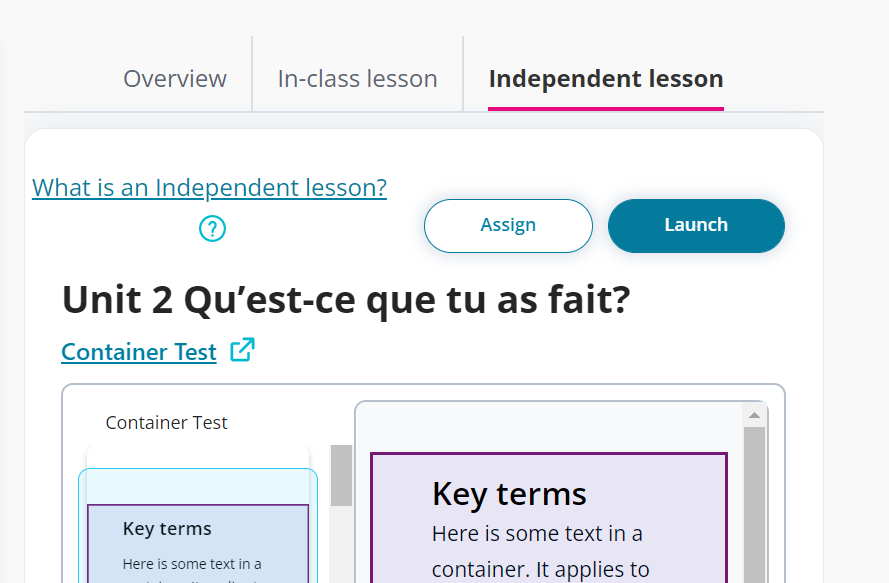 independent lessons 1