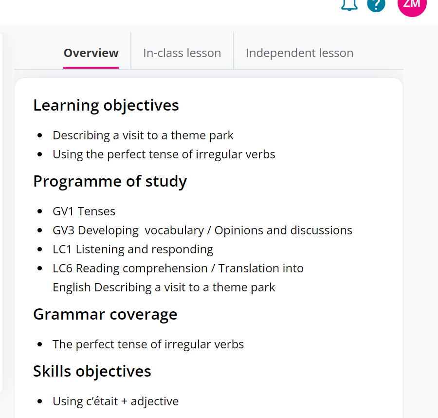 independent lessons 1