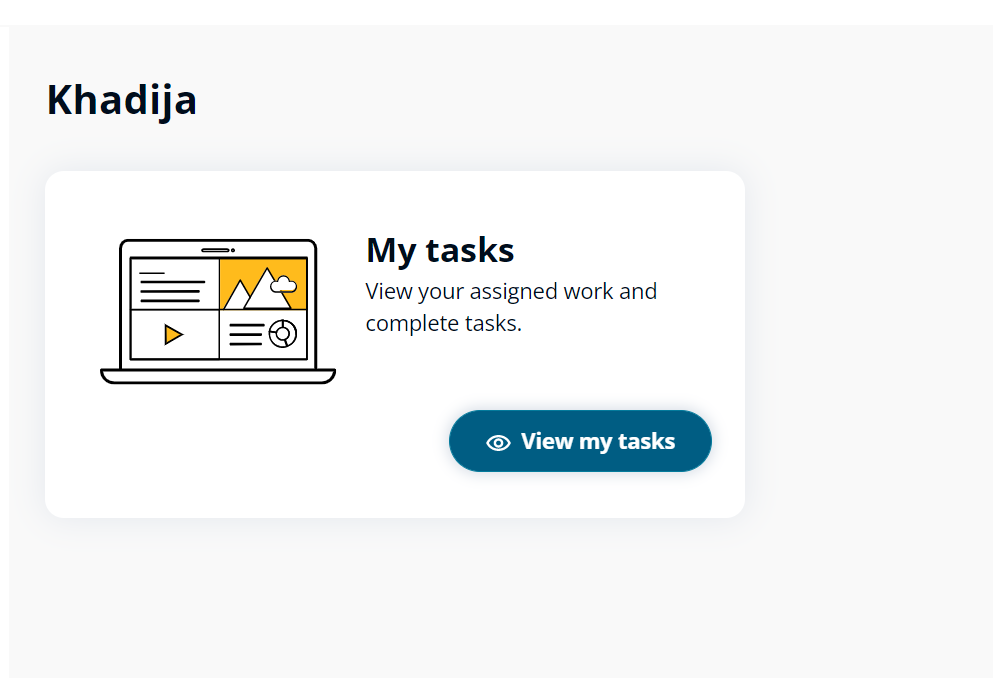Student task page view