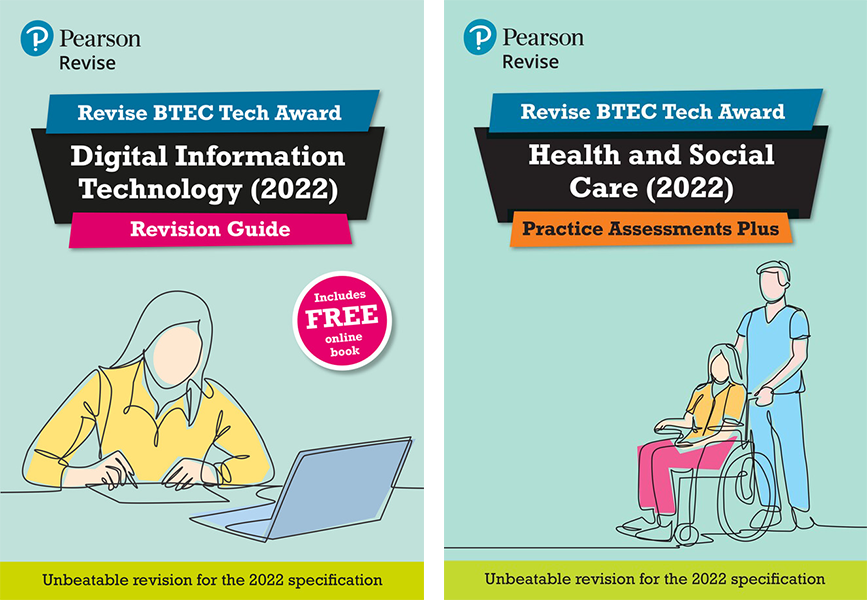 btec dit 2022 component 3: effective digital working... front-cover-images-for-revision-guide-and-practice-assessment-plus-books