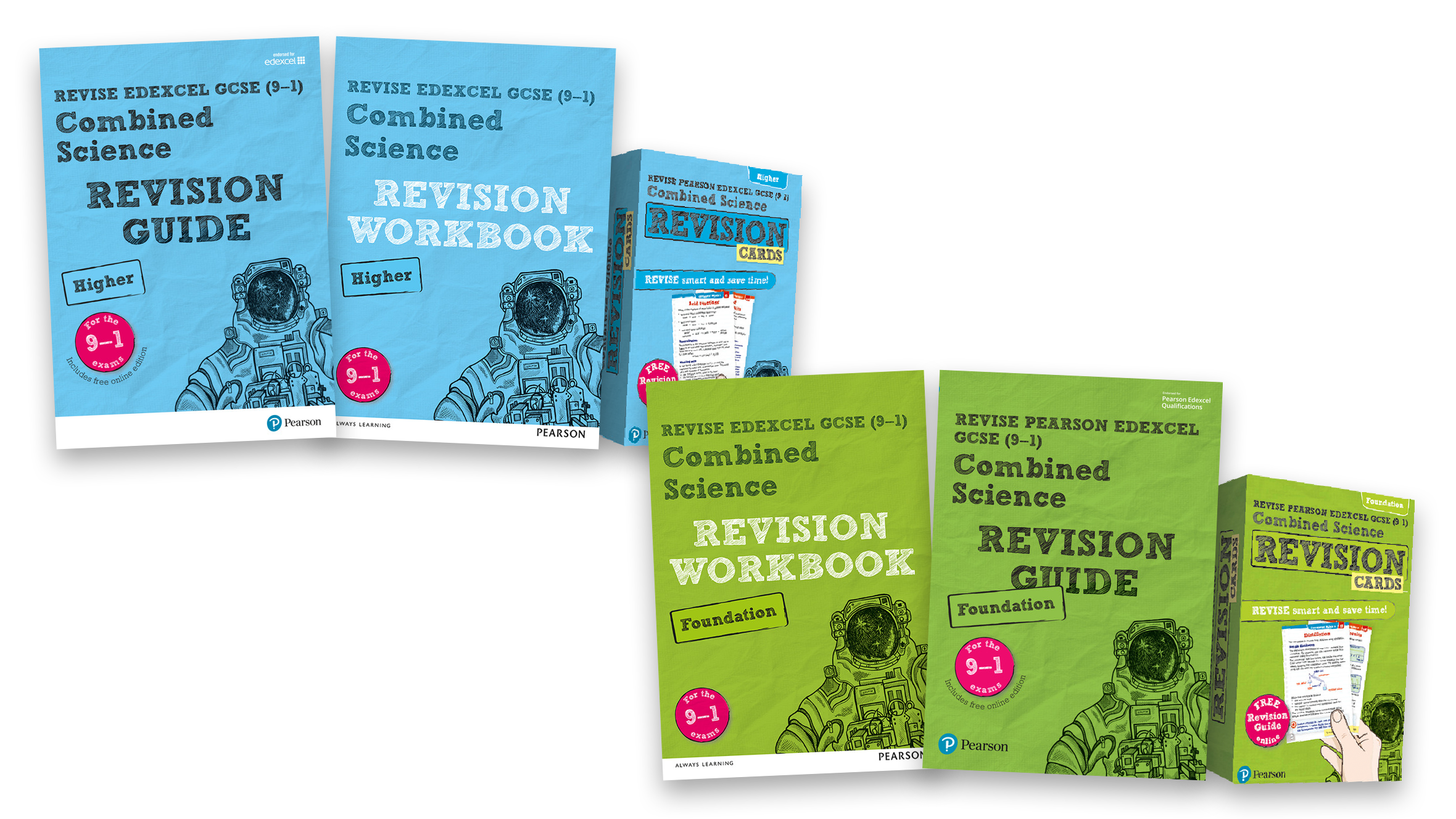 Revise AQA GCSE Science books and revision cards